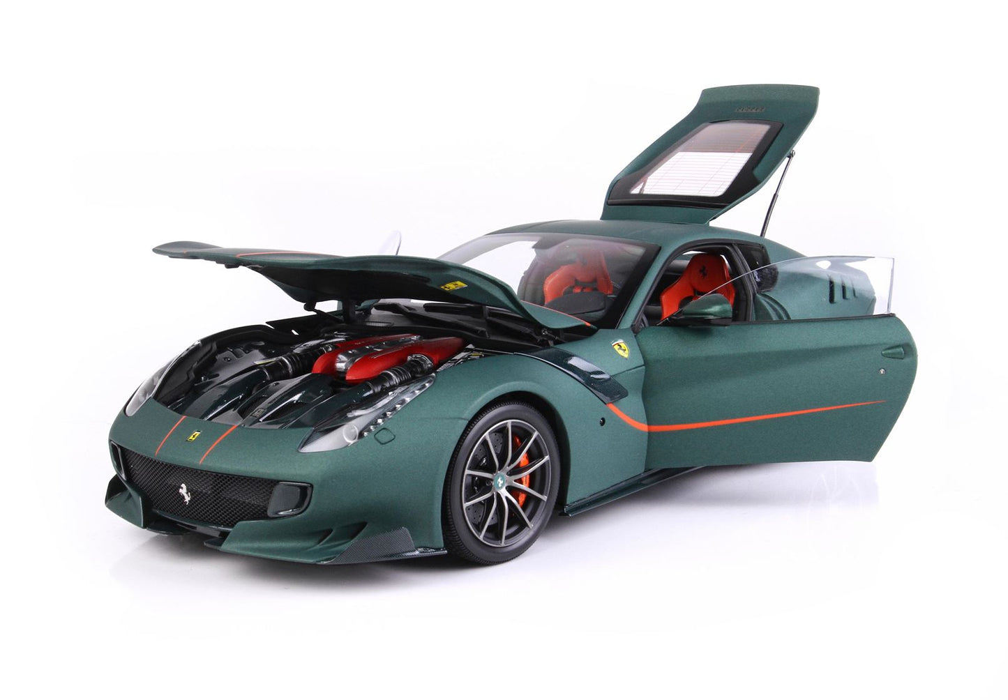 BBR 1/18 Ferrari F12 TDF Matt Green- Fully Open Die-Cast