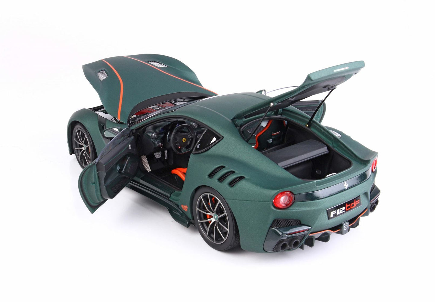 BBR 1/18 Ferrari F12 TDF Matt Green- Fully Open Die-Cast