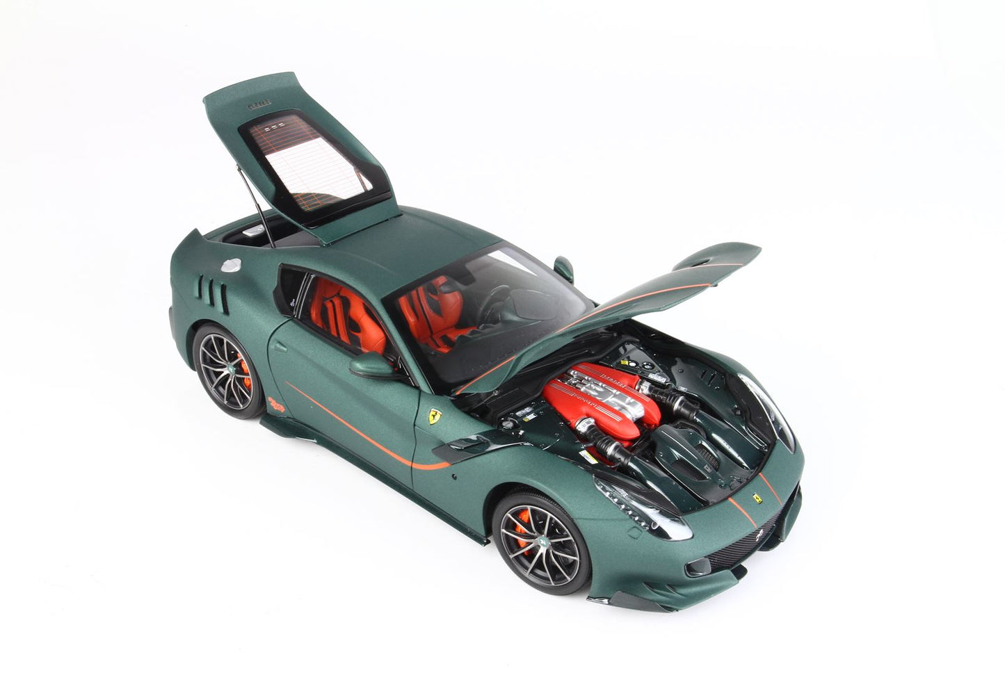 BBR 1/18 Ferrari F12 TDF Matt Green- Fully Open Die-Cast