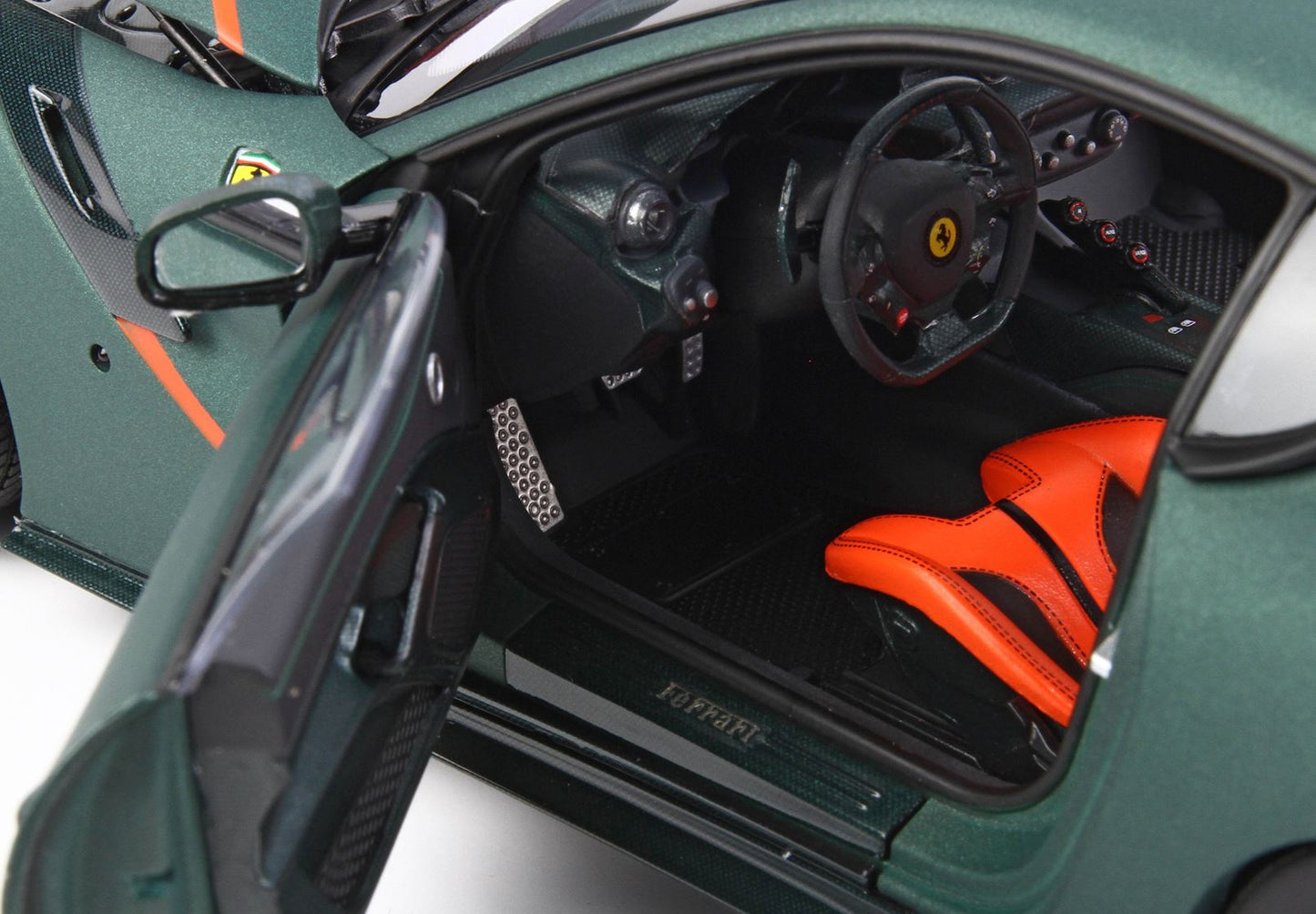 BBR 1/18 Ferrari F12 TDF Matt Green- Fully Open Die-Cast