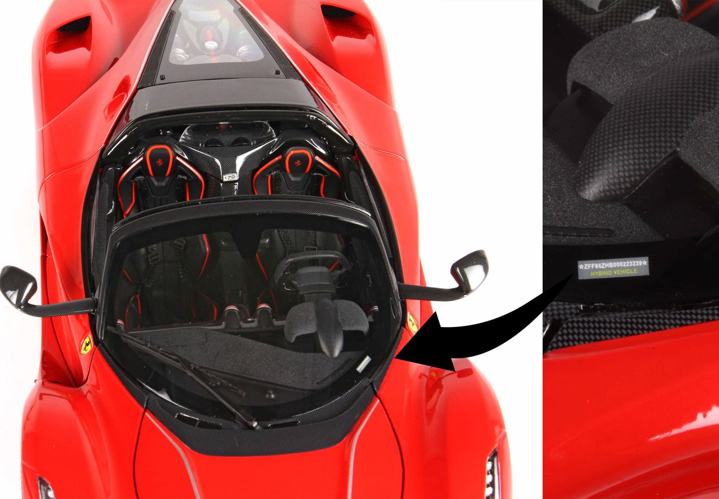 BBR 1/18 Ferrari LaFerrari APERTA Rosso Corsa 322 Diecast