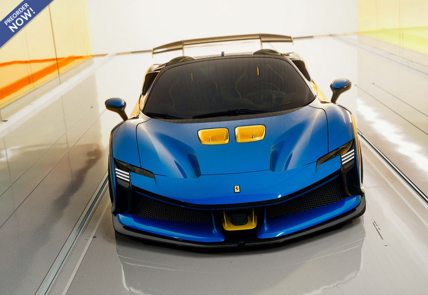 BBR 1/18 Ferrari SF90 XX Spider Dino Light Blue And Yellow