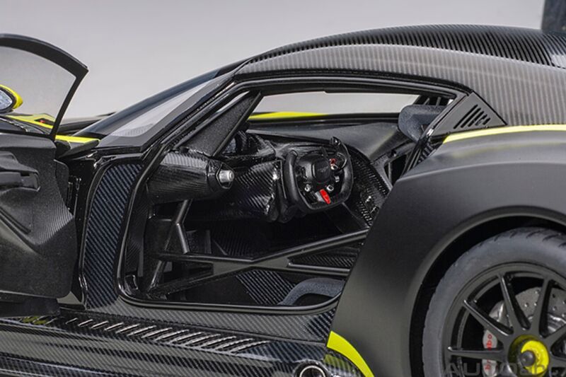 1/18 AUTOart Aston Martin Vulcan Matte Black with Lime Green Stripes