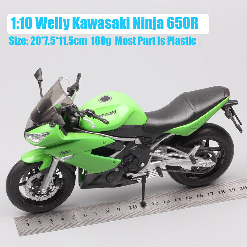 1/10 Welly Kawasaki Ninja 650R Motorcycle Model Touring Racing Bike Toy