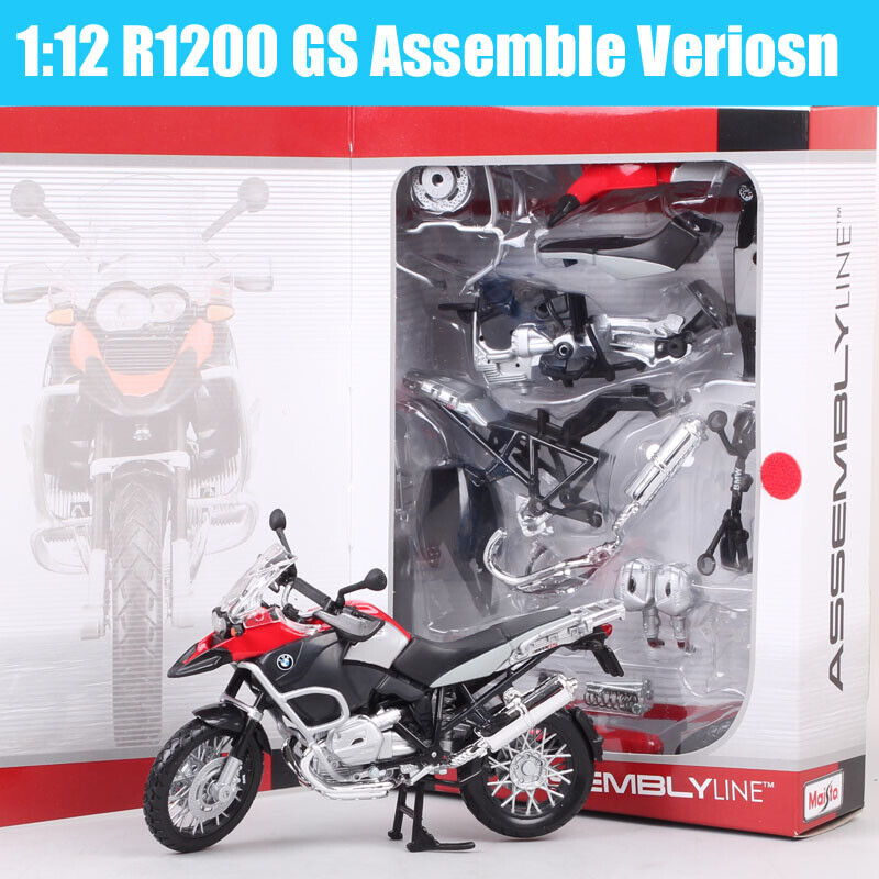 Maisto 1/12 Scale BMW R1200GS DIY Assemble Bike Model Diecast Motorcycle