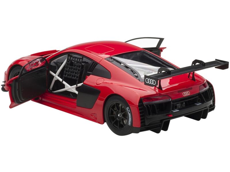 Audi R8 FIA GT GT3 Plain Color Version Red with Black Wheels 1/18 Model Car