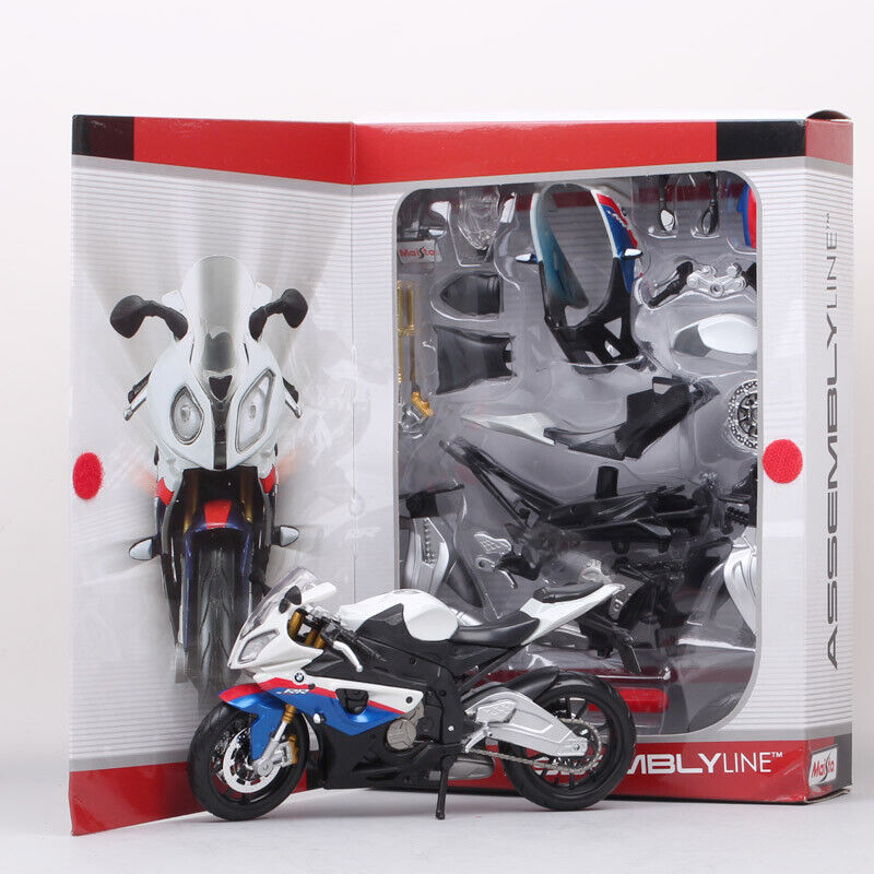 Maisto Assembly line 1/12 scale BMW S1000RR bike Diecast motorcycle model DIY