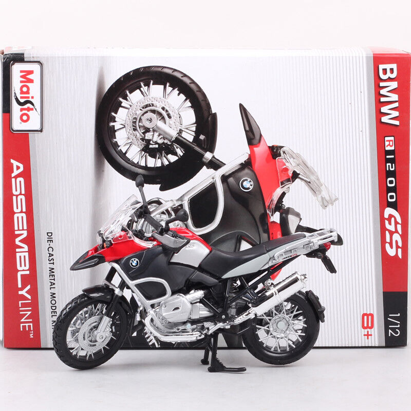 Maisto 1/12 Scale BMW R1200GS DIY Assemble Bike Model Diecast Motorcycle