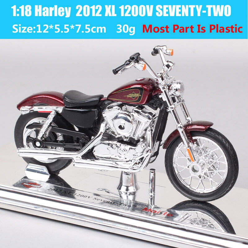 1/18 Maisto 2012 Harley-Davidson XL1200V Seventy-Two Model Motorcycle Red