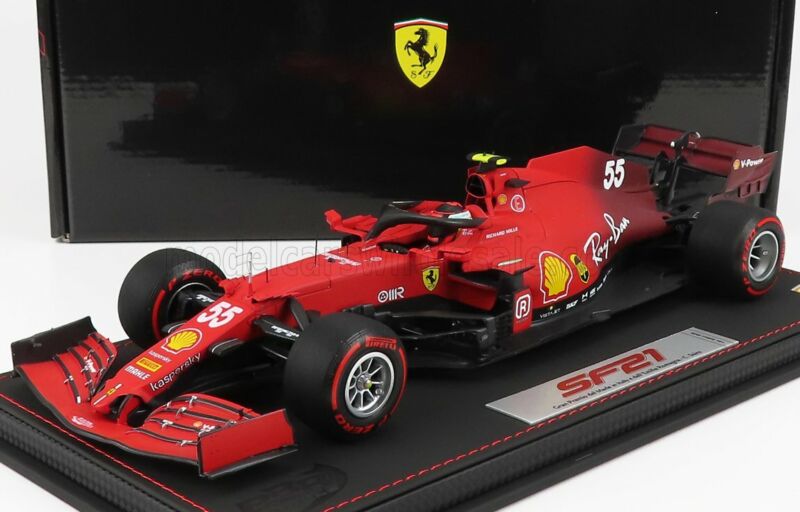 1/18 BBR FERRARI F1 SF21 SCUDERIA MISSION WINNOW 4th ITALY GP 2021 SAINZ LE50