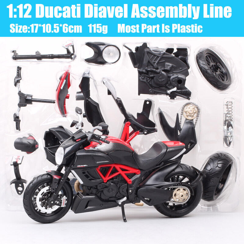 kit set 1:12 scales Maisto Assemble ducati Diavel bike model Toy motorcycle 2011