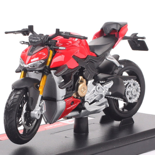 1/18 Maisto Ducati Super Naked V4 S Motorcycle Diecas Model Red