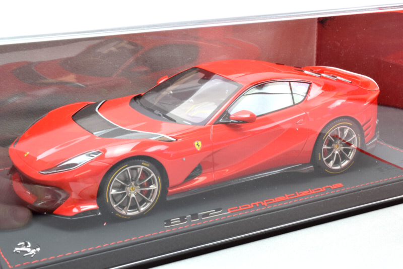 BBR 1/18 Models Rosso Corsa 2021 Ferrari 812 Competizione 1:18 Diecast Car P182071B3