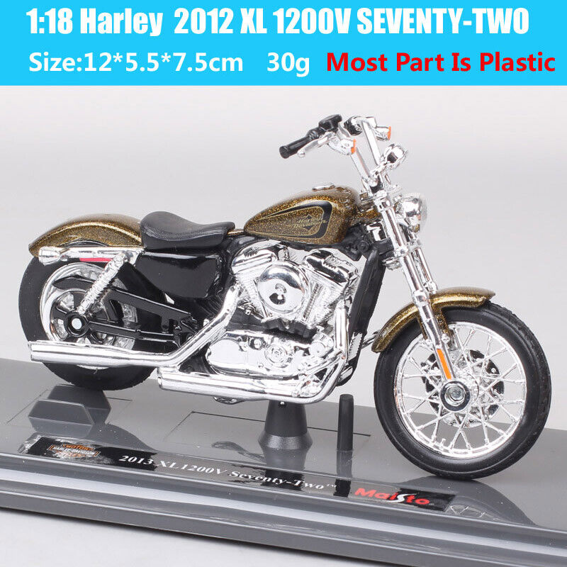 1/18 Maisto 2013 Harley XL 1200V 72 SEVENTY-TWO Model Motorcycle Chorme Gold