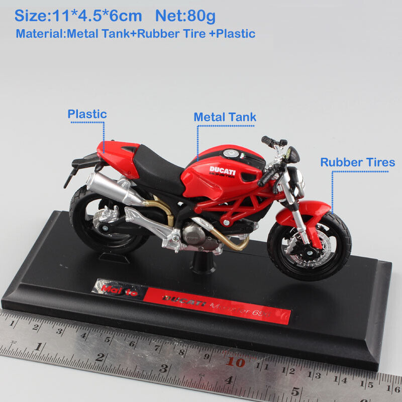 1/18 Maisto Ducati Monster 696 Mostro diecast motorcycle model bike Toys