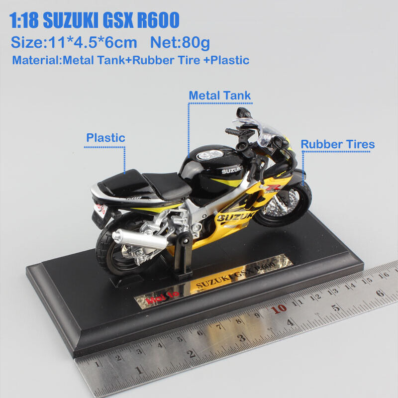 1/18 maisto SUZUKI R600 GSX-R600 Gixxer GSXR bike diecast model motorcycle toys