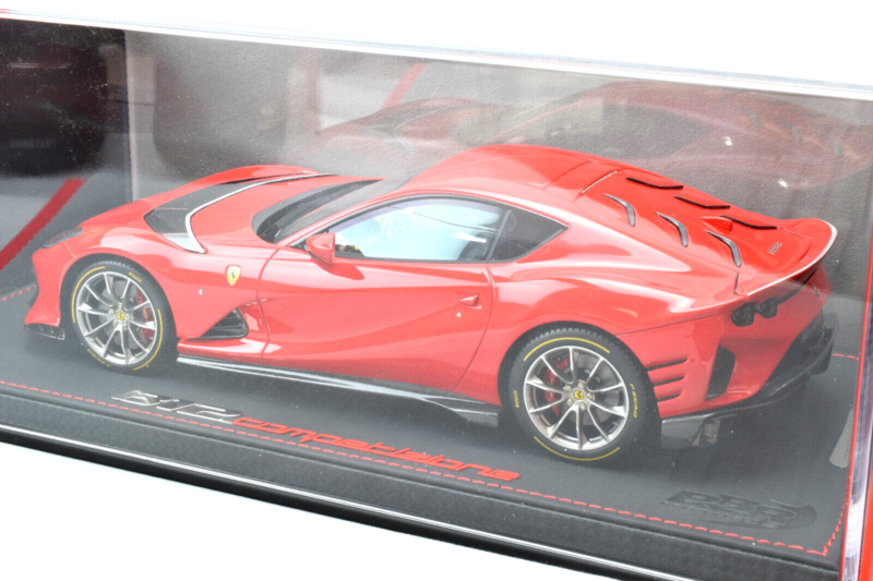 BBR 1/18 Models Rosso Corsa 2021 Ferrari 812 Competizione 1:18 Diecast Car P182071B3