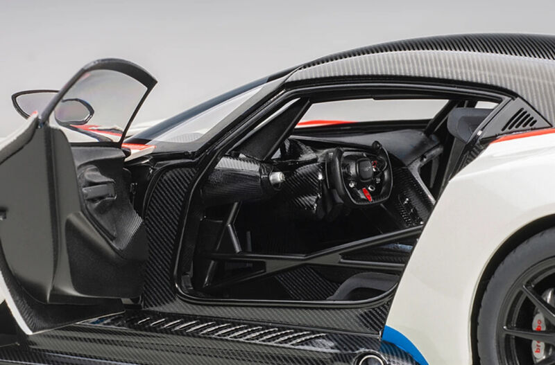 1/18 AUTOart Aston Martin Vulcan Stratus White with Blue Stripes