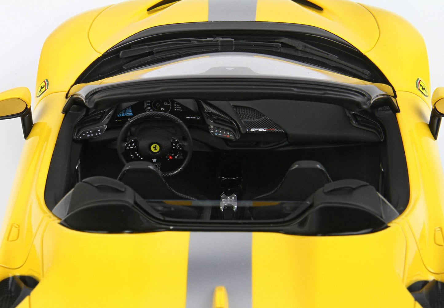 BBR 1/18 Ferrari SF90 Spider PACK FIORANO Giallo Modena-Black Seats- Resin Car Model limited 24 Pieces