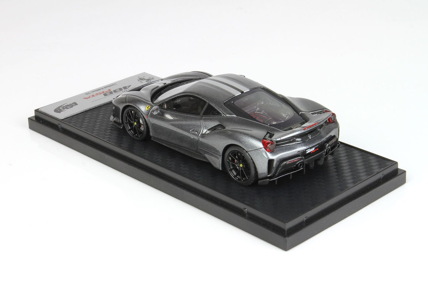 BBR 1/43 Ferrari 488 Pista- Met Grey - Padua Exhibition Exclusive -2 Pieces Produced Only