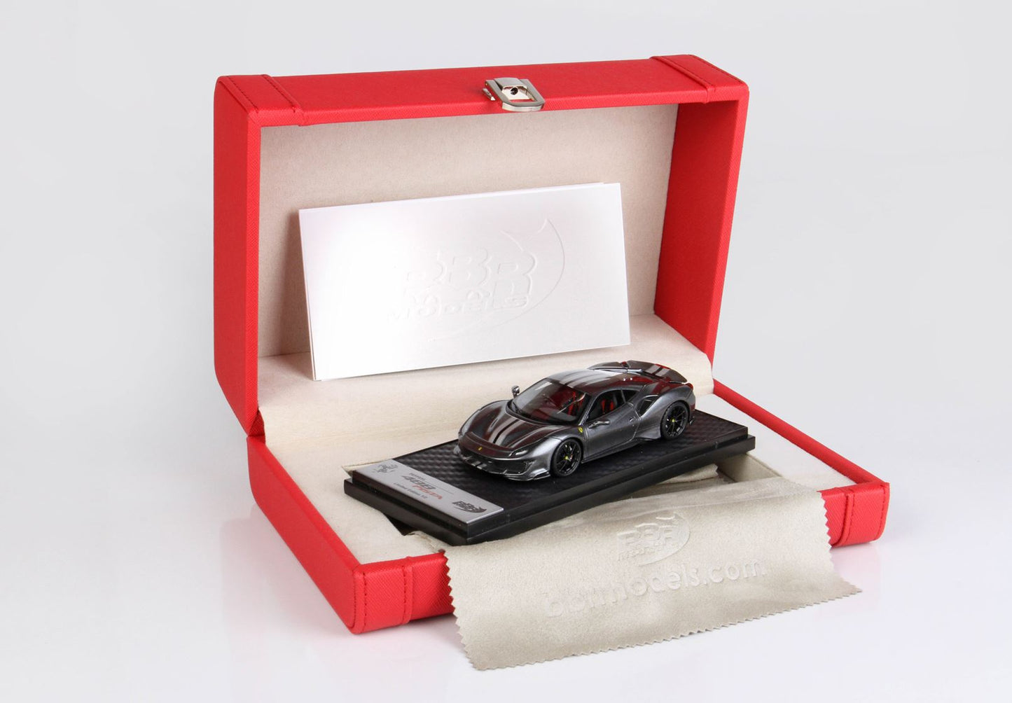 BBR 1/43 Ferrari 488 Pista- Met Grey - Padua Exhibition Exclusive -2 Pieces Produced Only