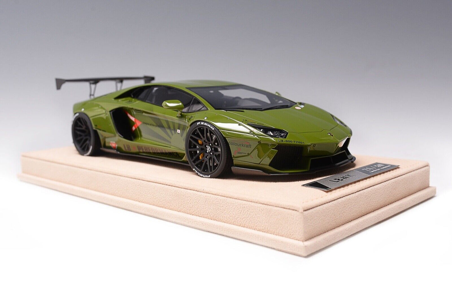 Timothy & Pierre 1/18 Lamborghini Aventador Liberty Walk LB Performance (Military Green) Resin Car Model limited 50 Pieces