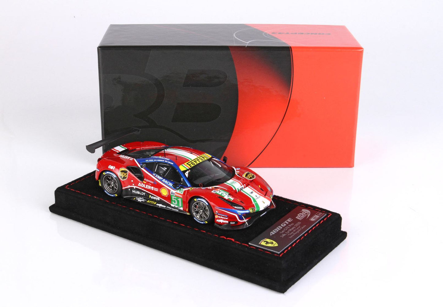 BBR 1/43 Ferrari 488LM GTE PRO Team AF Corse 24H Le Mans 2020