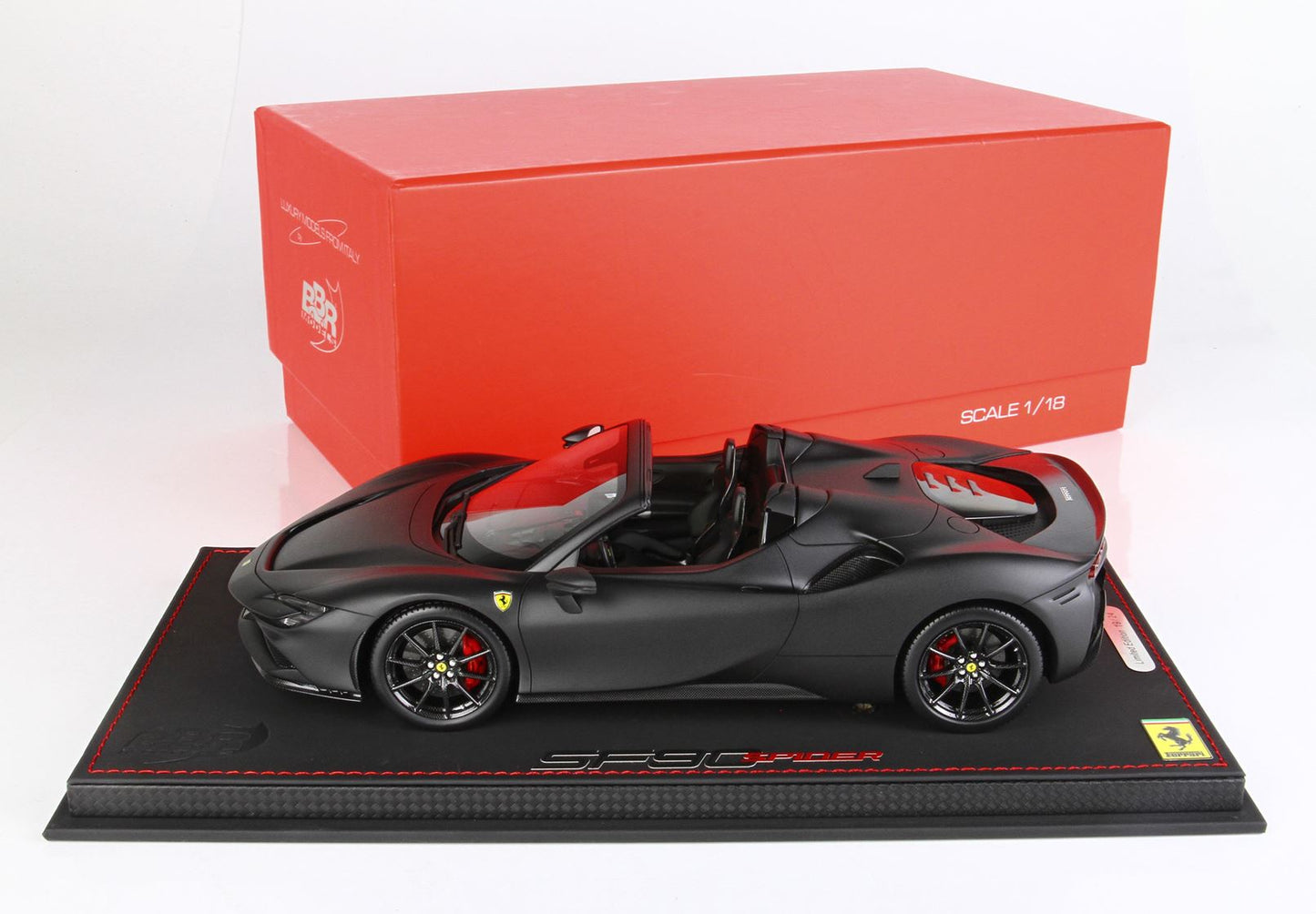 BBR 1/18 Ferrari SF90 Spider PACK FIORANO matt black- 24pcs limited