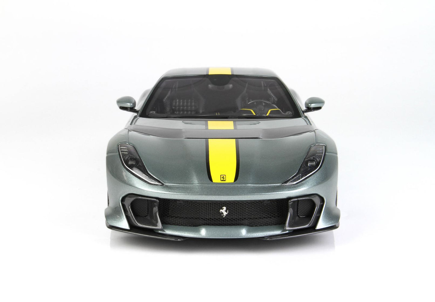BBR 1/18 Ferrari 812 Competizione 2021 COBURN Grey With Racing Giallo FLY Stripe