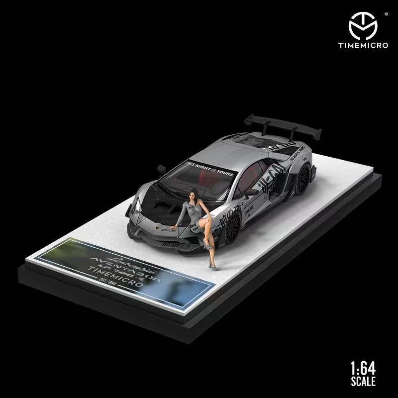 Preorder Time Micro 1:64 Lbwk Lamborghini Lp700 Lb2.0 Fighter Grey Model Car