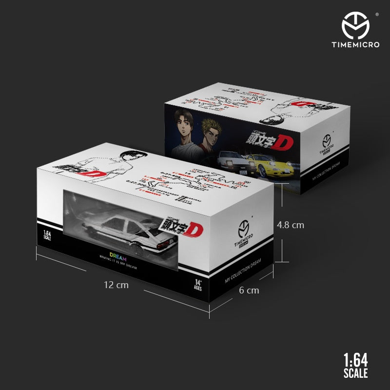 Time Micro 1:64 Toyota Ae86.sports Car Diecast Model Car Alloy Simulation Vehicle Model Adult Collection Model Series - Railed/motor/cars/bicycles