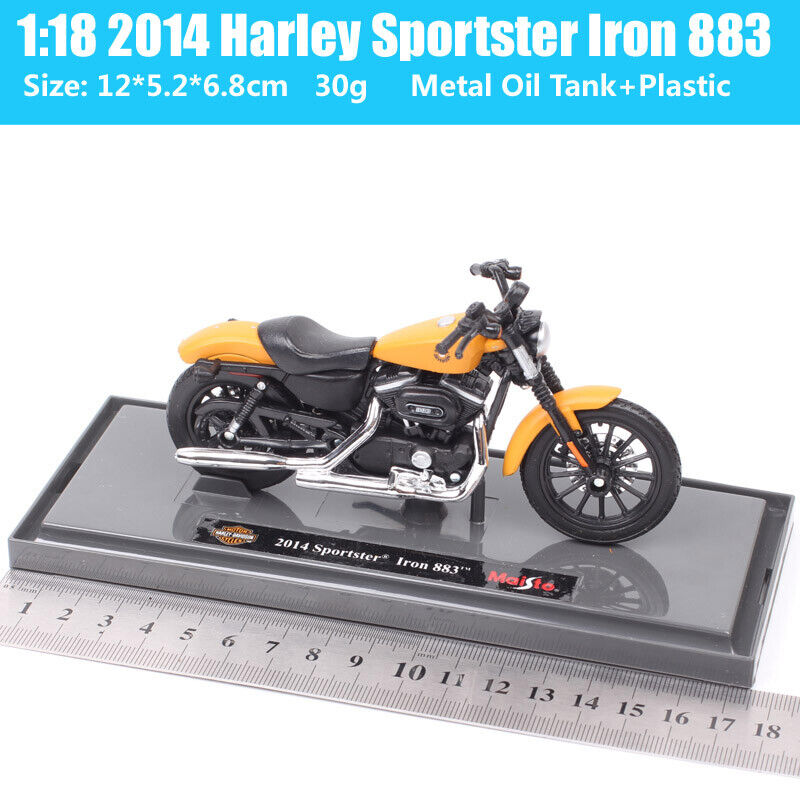 1/18 Scale Maisto 2014 HD Harley Sportster Iron 883 Diecast Toy model motorcycle