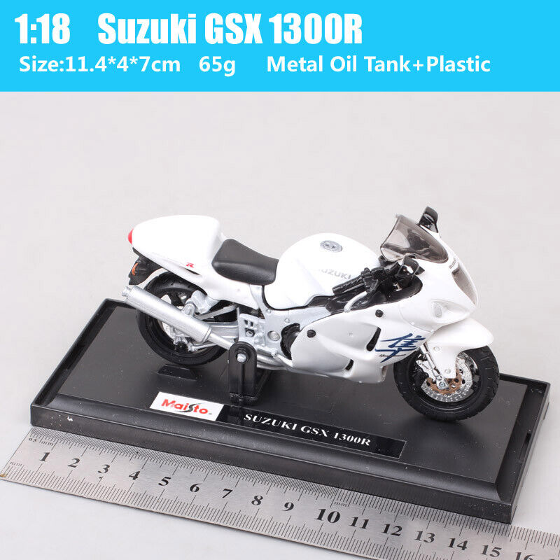 1/18 Scale Maisto Suzuki GSX 1300R Hayabusa Diecast Model Motorcycle