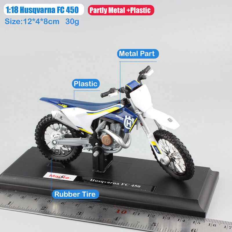 1/18 Maisto KTM Husqvarna FC 450 diecast Motocross race motorcycle model