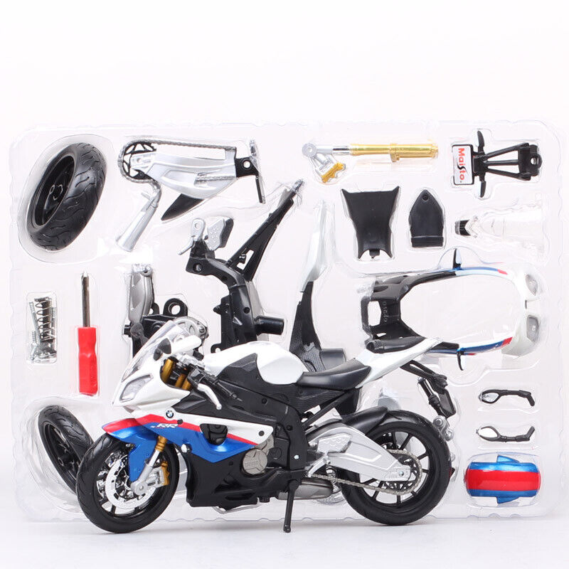 Maisto Assembly line 1/12 scale BMW S1000RR bike Diecast motorcycle model DIY