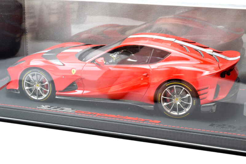 BBR 1/18 Models Rosso Corsa 2021 Ferrari 812 Competizione 1:18 Diecast Car P182071B1