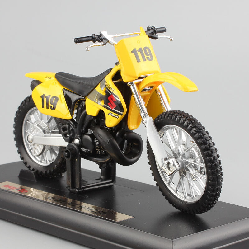 1/18 Maisto No.119 SUZUKI RM250 dirt bike Motocross diecast motorcycle model Toy
