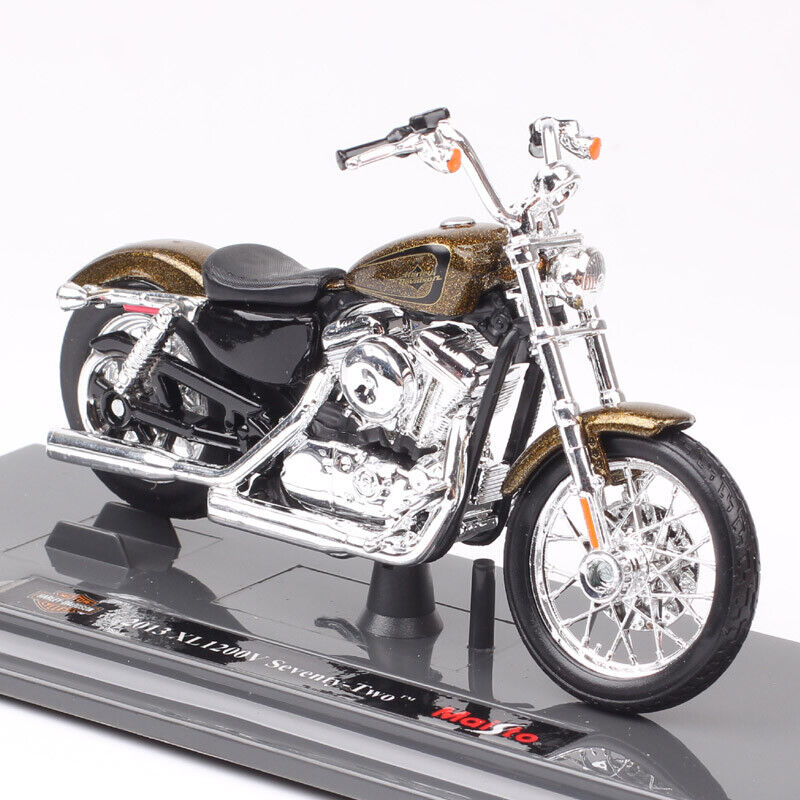1/18 Maisto 2013 Harley XL 1200V 72 SEVENTY-TWO Model Motorcycle Chorme Gold