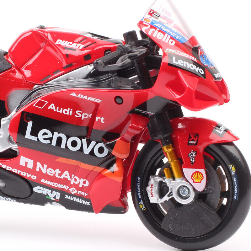 Maisto 1/18 2021 Ducati Desmosedici GP21 #63 Francesco Bagnaia Motorcycle Model