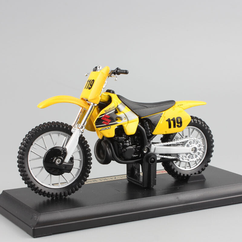1/18 Maisto No.119 SUZUKI RM250 dirt bike Motocross diecast motorcycle model Toy