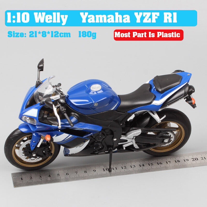 1/10 Welly Big Yamaha YZF-R1 YZFR motorcycle sport Diecast