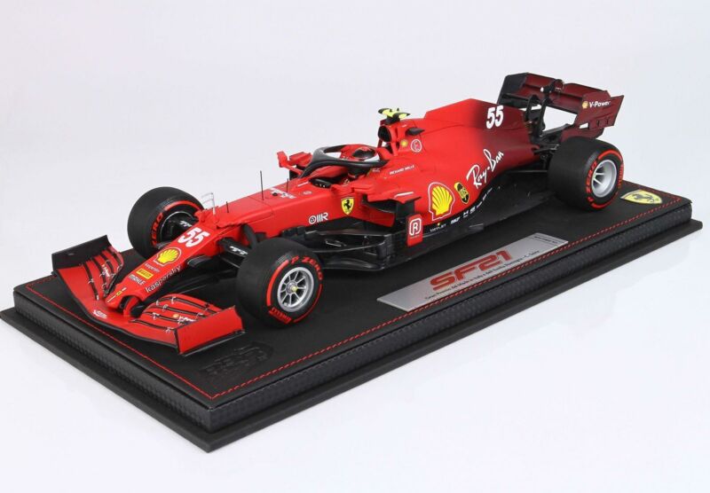 1/18 BBR Ferrari F1 Sf21 #55 Italy Gp 2021 Sainz Jr. +Showcase BBR211855DIEDRYV