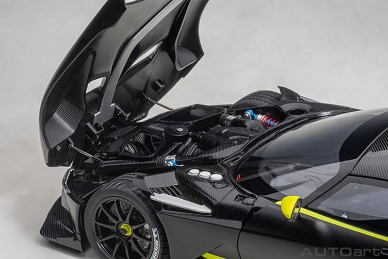 1/18 AUTOart Aston Martin Vulcan Matte Black with Lime Green Stripes
