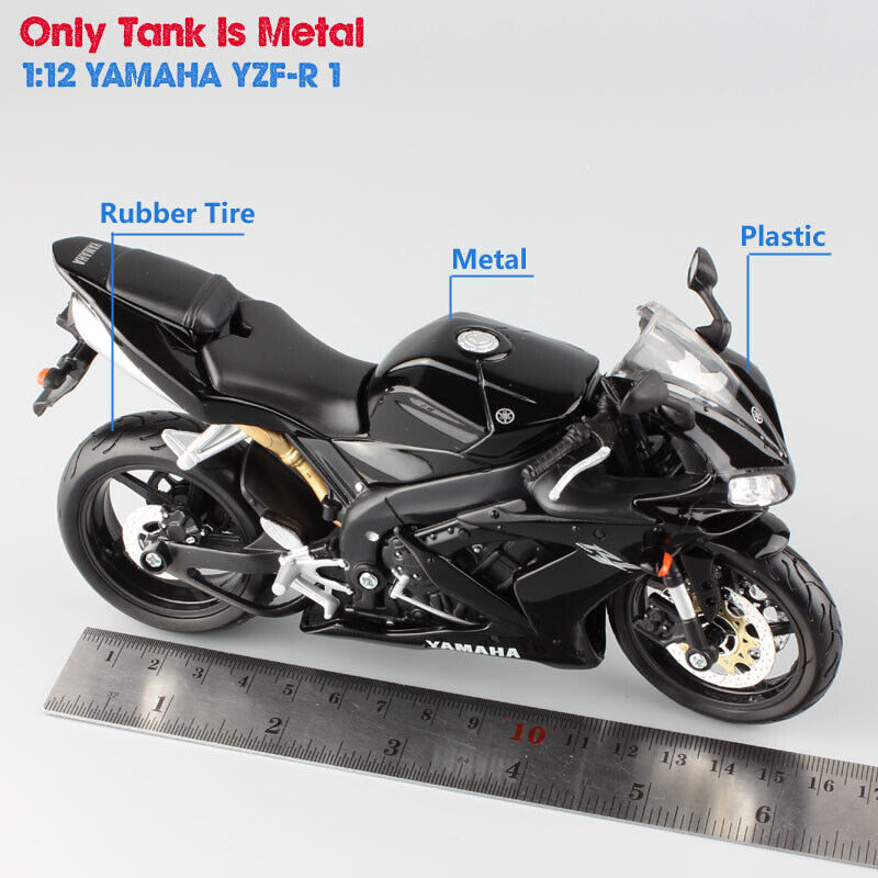 1/12 Maisto Yamaha YZF-R1 super bike diecast scale motorcycle model Toy Black
