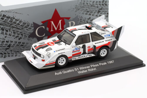 1987 Audi Sport quattro S1 E2 #1 Winner Pikes Peak Walter Röhrl 1/43 CMR