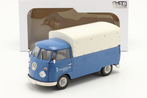 Volkswagen VW T1 Pick-Up with Plane Volkswagen Service 1950 Blue 1/18 Solido