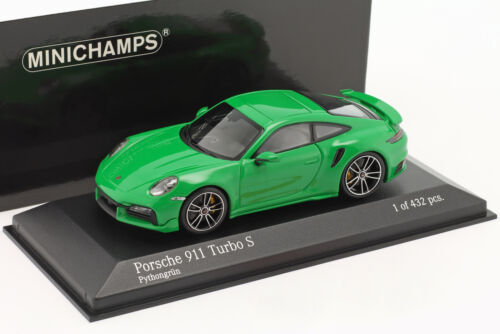 Porsche 911 (992) Turbo S Sport Design 2021 Pythongrene 1/43 Minichamps