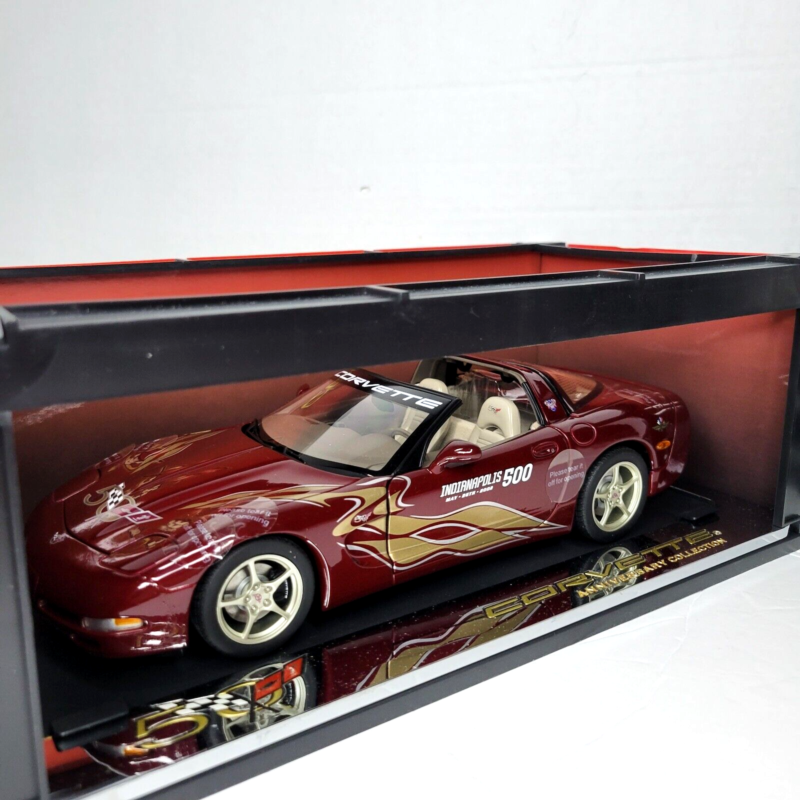 AUTOart 2002 Chevrolet Corvette Indy 500 Pace Car 50th Anniversary Ruby Red New