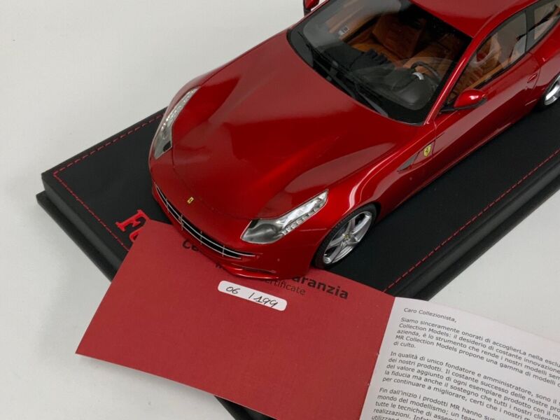 1/18 MR Collection Ferrari FF in Metallic Red on Leather Base RK019 $929.95 ModelCarsHub