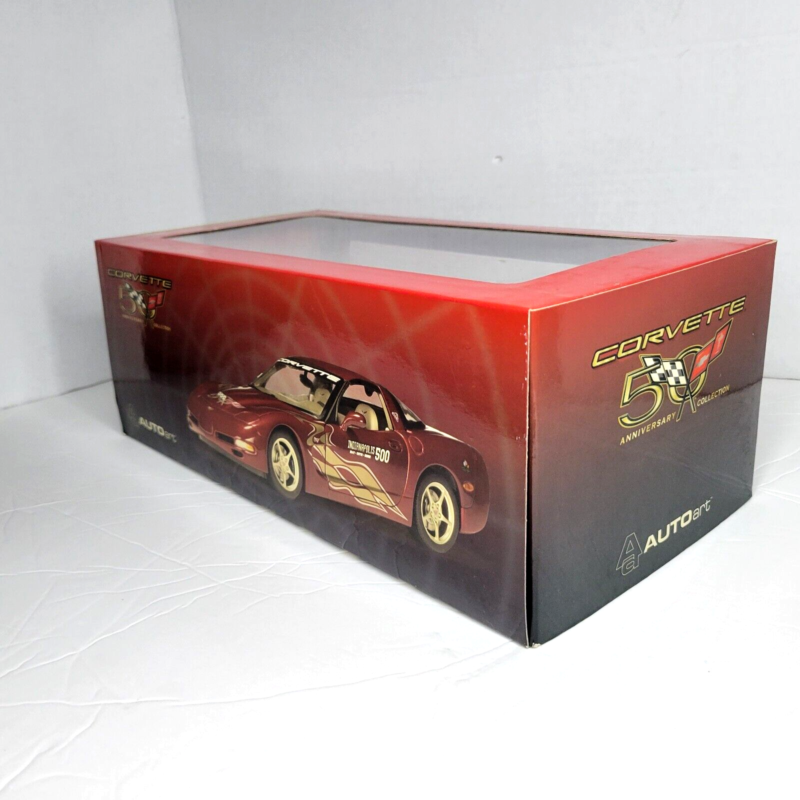 AUTOart 2002 Chevrolet Corvette Indy 500 Pace Car 50th Anniversary Ruby Red New